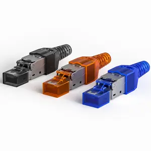 Conector blindado de liga de zinco ftp, conector rj45 8p8c cat7, plug modular sem ferramentas, XL-9002