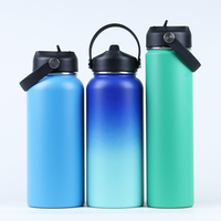 Bouteilles d'eau isothermes en acier inoxydable à double paroi de 24 oz avec logo personnalisé, très vendues en usine