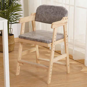 <span class=keywords><strong>Silla</strong></span> alta de <span class=keywords><strong>madera</strong></span> <span class=keywords><strong>Silla</strong></span> de estudio ajustable para niños <span class=keywords><strong>Silla</strong></span> de comedor para niños pequeños - Product Image 4