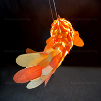 Suspension LED nordique moderne avec design de poisson créatif pour la décoration intérieure de villas hôtels ou de restaurants intérieurs