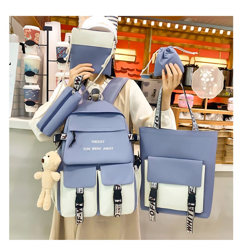 Fashionable Nylon Double Shoulder Backpack for