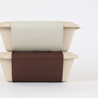 Récipient alimentaire à emporter biodégradable jetable pulpe burger boîte de paquet alimentaire
