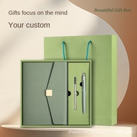Carnet A3 personnalisé haute qualité, 80 feuilles, coffret cadeau, impression logo entreprise pratique, couverture rigide en cuir PU à trois volets pour clients