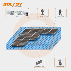 Systèmes de montage de <span class=keywords><strong>panneaux</strong></span> photovoltaïques <span class=keywords><strong>sur</strong></span> <span class=keywords><strong>toiture</strong></span> métallique SOEASY HP84, structure de fixation de <span class=keywords><strong>panneaux</strong></span> solaires <span class=keywords><strong>sur</strong></span> <span class=keywords><strong>toiture</strong></span>, pieds en L - Product Image 4