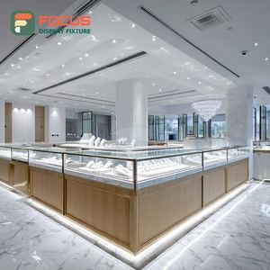 Minimalist Jewelry Retail Display System Laminated Finish Boutique <b>Space</b> Display Cabinet - Product Image 1