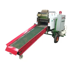 Mini roll round hay silage hydraulic baler machine wrapper for grass straw balers prices