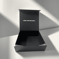 Cajas Rectangulares Plegables con Solapa Negra para Documentos, Velas, Joyería, Cosméticos