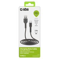 CABLE DE CARGA Y DATOS USB C 2.0 Negro 1.5m TECABLEMICROC15K