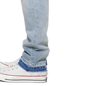 Jeans de Mezclilla Personalizados para Hombre, 100% Algodón, Pantalones de Mezclilla Azules de Corte Recto con Dobladillo sin Rematar - Product Image 5