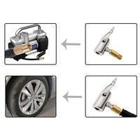 Adaptateur de valve portable pour gonfleur de pneu de voiture, connecteur de pompe à air, embout de gonflage, compatible avec les compresseurs et la dégonflage des pneus