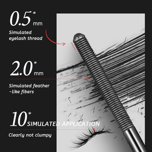 Mascara professionnel waterproof pour cils bouclés, épais <span class=keywords><strong>et</strong></span> allongés, effet halo longue durée 24h, noir, sans décoloration - Product Image 6