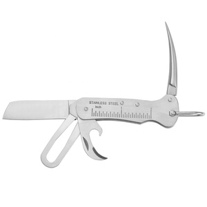 Acier inoxydable Sheepsfoot lame aiguisée manille clé peut ouvre-bouteille Marlin Spike Bail Ring couteau <span class=keywords><strong>de</strong></span> <span class=keywords><strong>marin</strong></span> avec lanière <span class=keywords><strong>de</strong></span> sécurité - Product Image 1