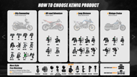 Kewig Anti-vol 9cm Alliage d'aluminium Double clip d'insertion Bras compatible avec support à boule de 1 pouce Accessoires de moto