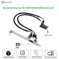 M.2 (A+E Key) PCIe Gigabit Ethernet Adapter RJ45 1000Mbps RTL8111H Chip Mengubah Slot Wi-Fi Internal Desktop Bersertifikasi FCC Stok Tersedia