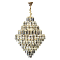 Lustre moderne de luxe en cristal décoratif pour salon, de haute qualité, pour hall d'hôtel