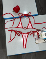 Ensemble de maillot de bain 2 pièces pour femmes, col halter, imprimé animal, micro bikini avec bas de maillot string, anti-UV et séchage rapide