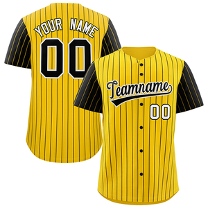 Vente en gros de maillots de baseball respirants grande taille vierges, personnalisables avec logo et nom imprimés numériquement, uniformes de baseball avec rayures cousues et boutons - Product Image 6