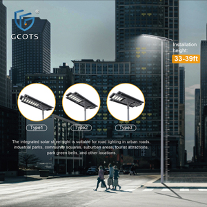 ไฟถนนพลังงานแสงอาทิตย์ GCOTS ความสว่างสูง IP66 กันน้ำ 120 วัตต์ แบบ All in One สำหรับภายนอกอาคาร รุ่น SL-AIO-XCB120 ความสว่างสูง - Product Image 2
