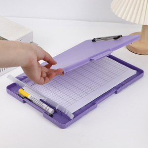 Carpeta de Presentación Plegable de PVC de Alta Calidad con Portaplumas, Portapapeles de Plástico Resistente para Documentos de Oficina y Escolares - Product Image 3
