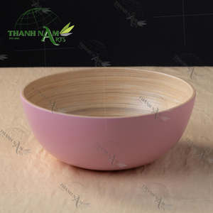 Customized OEM Bamboo <b>Bowl</b> Set for Salad and Snack Serving with Eco Coating and Logo Printing Spun Bamboo <b>Bowl</b> - Product Image 5