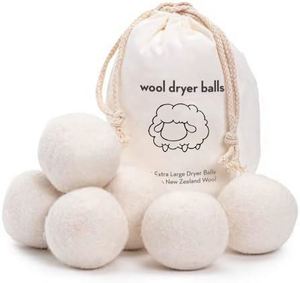 Boules de séchage en laine de Nouvelle-Zélande de haute qualité, réutilisables, réduisent le temps de séchage, hypoallergéniques, adoucissant textile biologique premium - Product Image 1
