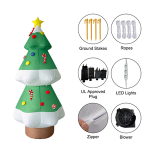 Albero di Natale Gonfiabile da 6 Piedi con Luci LED per Interni ed Esterni, Decorazione Natalizia da Giardino - Product Image 6