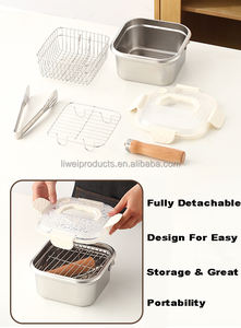 2026 새로운 다목적 휴대용 야채 와셔 소쿠리 깊은 프라이어 찜기 요리 냄비 밥솥 팬 가정 야외 캠핑 - Product Image 6