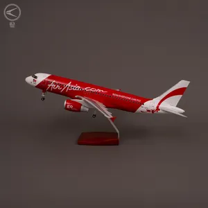 Koleksi Kerajinan Bisnis Hadiah Model Pesawat Terbang Skala 1/80 Model Pesawat Aircraft A320 AirAsia Penerbangan Ukuran 47Cm