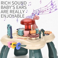 Mini jeu multifonctionnel, parc des animaux pour l'éducation précoce de bébé, avec table à musique légère, jouet éducatif