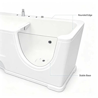 Baignoire bébé autoportante en acrylique avec fenêtre en verre visible, baignoire spa pour nourrissons, baignoire de natation pour bébé