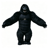 Costume de mascotte gonflable surdimensionné de gorille de 2-3 m pour adulte, en peluche, pour Halloween, Noël, centre commercial, fête