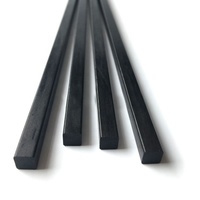 Tige en fibre de carbone solide Pultruded Carbon Fiber Square Bar Rods Sticks Poles