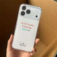 Coque de téléphone en TPU souple 1,5 mm anti-rayures pour iPhone 18 Pro Max, 17 Air, 16 Pro, 15 Plus, 14 Pro Max