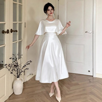 Robe de nuit ample et élégante de grande taille, couleur unie, pour la maison, style haut de gamme, vente en gros