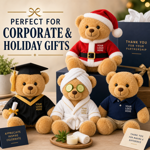 Ours en peluche classique de Noël personnalisé avec logo promotionnel, fabricant professionnel d'animaux en peluche - Product Image 5