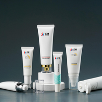 Tube souple cosmétique en plastique LDPE blanc mat avec bouchon à pression, pour crème, lotion hydratante, soin de la peau, emballage vide personnalisé