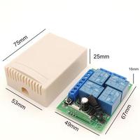 12/24VDC 4 canaux RF 433/315MHz commutateur de télécommande sans fil Module récepteur de relais pour commutateur de commande de hayon automatique