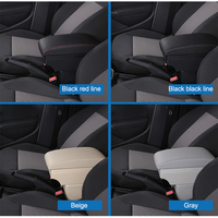 Boîte de rangement universelle pour accoudoir de voiture ABIRAM Auto Parts avec chargeur USB et porte-gobelet avant