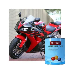 OPKE Brand High Quality 2K Bright Red Color Factory Price Motorcycle Refinish Paint Spray Acrylic Metallic Motorcycle