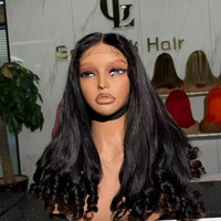 Perruques Goodluck Loose Bouncy Super Double en cheveux humains 100% naturels, perruques Lace Front sans colle