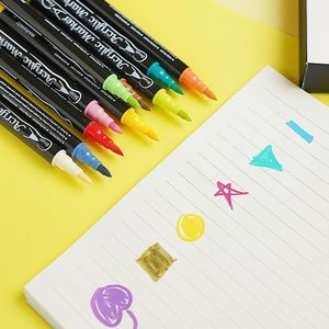 NOVISON Dual Tip Brush Tip Acrylic <b>Paint</b> Markers 120 Colors Permanent Ink for Paper Use - Product Image 5