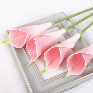 Lys Calla Droit en PU, 65 cm de Long, Haute Simulation, Fleurs Artificielles pour Mariage et Décoration Intérieure - Product Image 2