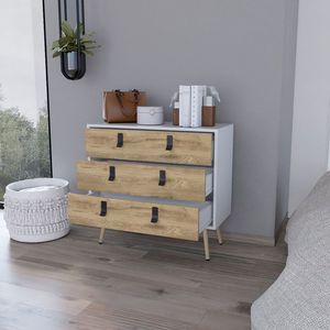 Juego de dormitorio DB Dresser Magness Blanco/macadamia con función de almacenamiento para uso en la sala de estar - Product Image 5