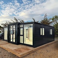 Villa de luxe moderne, maison modulaire préfabriquée de 20 pieds sur 40 pieds, petite maison mobile, chambre d'amis extensible, maison conteneur avec 2, 3 ou 4 chambres