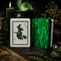 Jeu de Mahjong Américain Personnalisé en Acrylique Gravé, Cadeau Coloré, Tuiles Vertes, Halloween, Luxe, Pliable, Portable, pour la Maison et la Famille