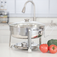 Chauffe-plat Happycooking Buffet, nouveau design, en acier inoxydable 201, chauffage électrique, contrôle automatique de la température, capacité 3,5L/6L