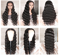 Perruque brésilienne naturelle de qualité supérieure 250g 180% 13*6 HD Lace Front Loose Deep Wave, Perruque frontale en dentelle 13*4 Deep Wave