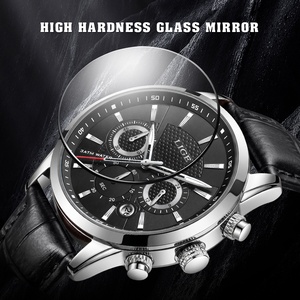 <span class=keywords><strong>Montre</strong></span> LIGE LG9866 en cuir (42 mm) avec 3 sous-cadrans pour <span class=keywords><strong>homme</strong></span>, chronographe analogique à quartz, étanche, lumineuse, <span class=keywords><strong>montre</strong></span>-bracelet de créateur pour <span class=keywords><strong>homme</strong></span> + boîte - Product Image 4
