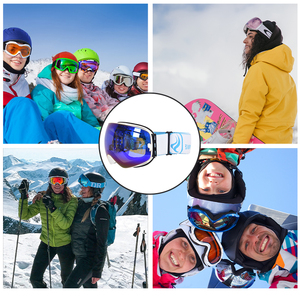 Lunettes <span class=keywords><strong>de</strong></span> sport pour femmes et hommes Snowboard Logo personnalisé OEM Lunettes <span class=keywords><strong>de</strong></span> neige rétro anti-buée sans cadre Sangle <span class=keywords><strong>de</strong></span> ski élastique - Product Image 4