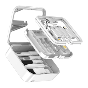 Tuyệt vời ROC mới phát hành tư nhân khuôn đa chức năng không dây sạc & làm sạch hộp cáp lưu trữ với cáp Kit cho du lịch - Product Image 5